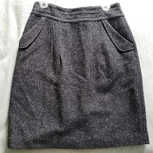 Navy wool skirt